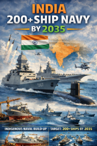 India expanding naval power with 200 plus ship navy target by 2035 including warships and submarines