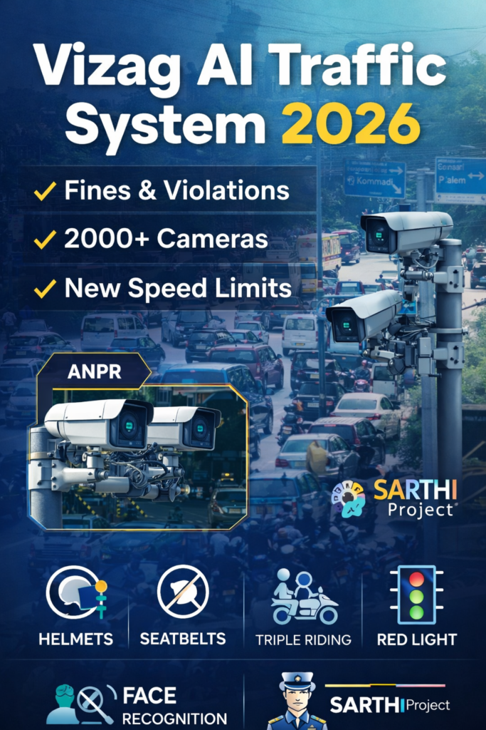 Vizag AI Traffic System 2026 with cameras, e-challan and smart traffic monitoring