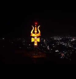 Vizag Kailasagiri 65-foot Trishul and 10-foot Damarukam