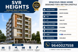 SVR Heights 3BHK south facing apartment in Visakhapatnam