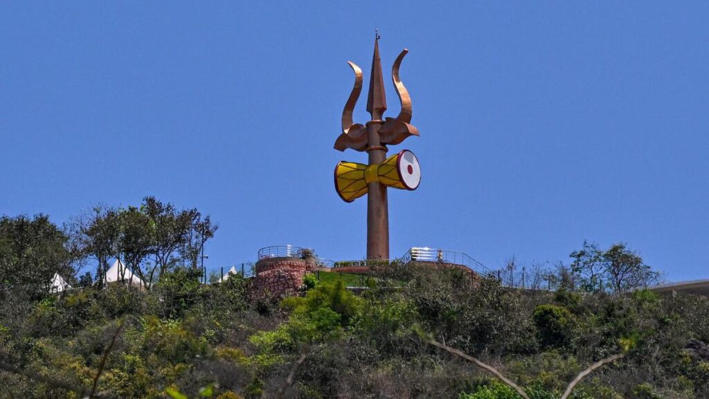 65-foot Trishul at Kailasagiri in Visakhapatnam
