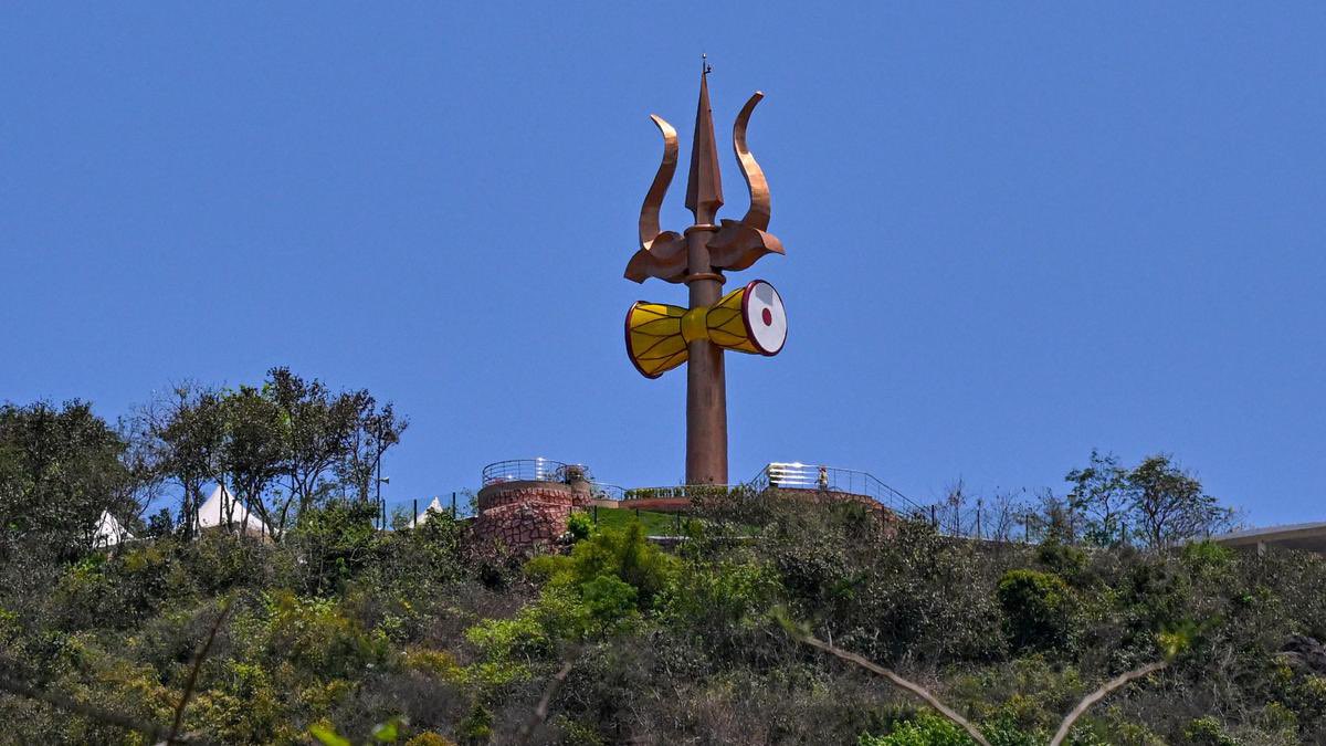 65-foot Trishul at Kailasagiri in Visakhapatnam
