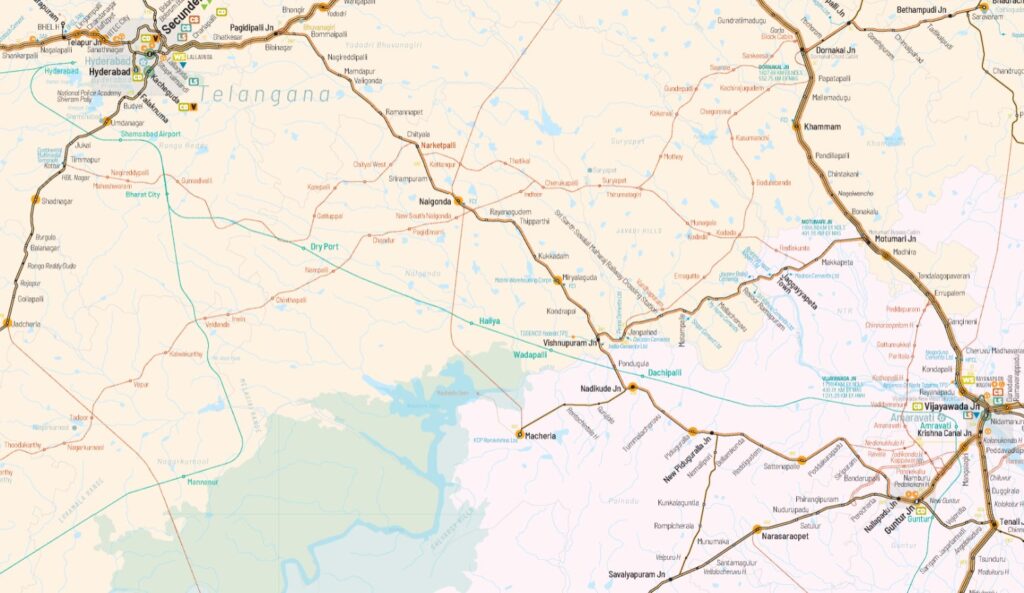 Andhra Pradesh High Speed Rail corridor map and stations