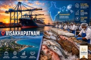 Vizag Port seafood export shipments during FY25-26