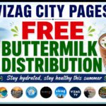 Free buttermilk distribution poster by Vizag city pages in Visakhapatnam