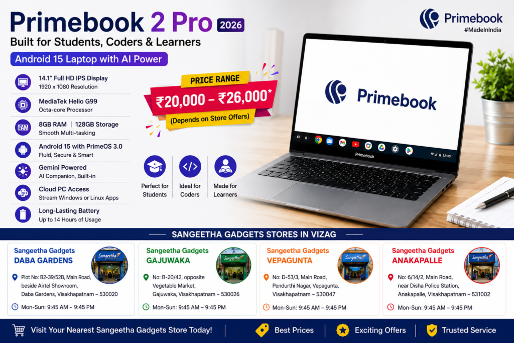 Primebook 2 Pro laptop available in Vizag electronics stores
