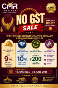 CMR Jewellery No GST Sale Offers in Vizag on Gold Diamond and Silver Jewellery