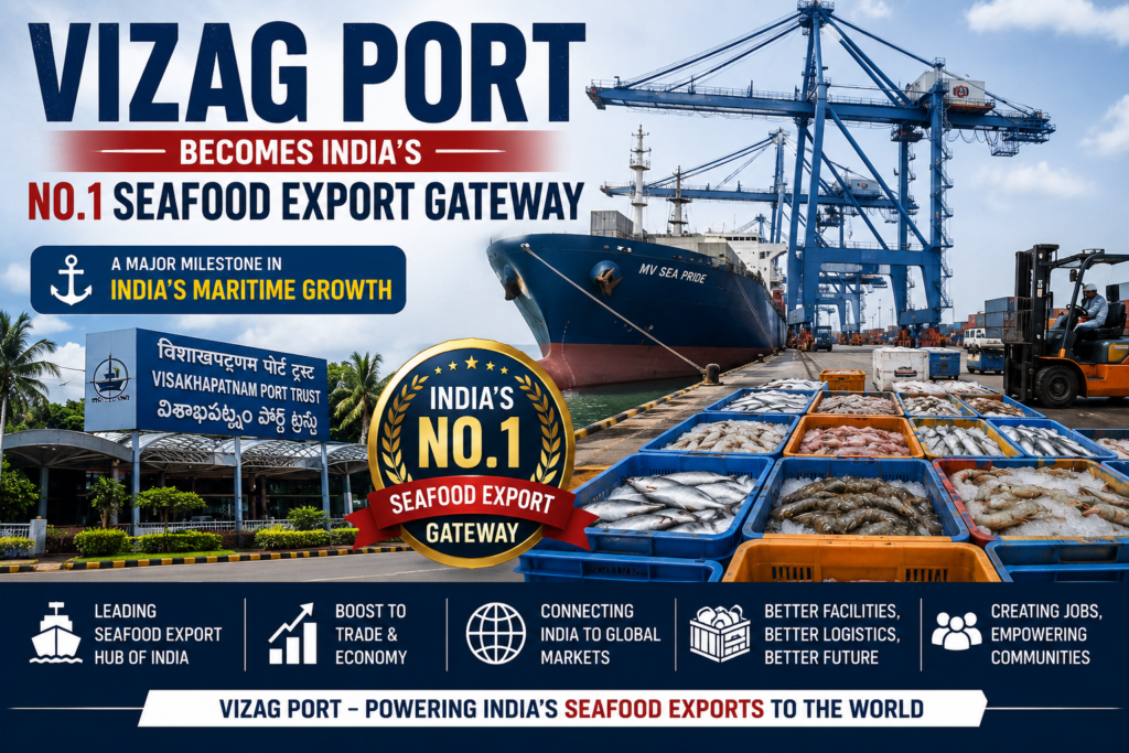 Vizag Port emerges as India’s leading seafood export gateway in 2026