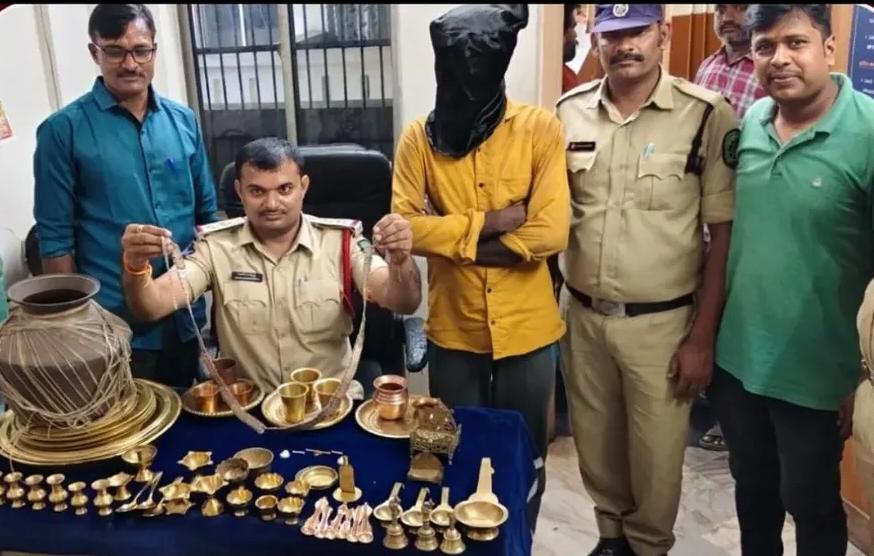 Gajuwaka police arrest temple robbery accused in Visakhapatnam