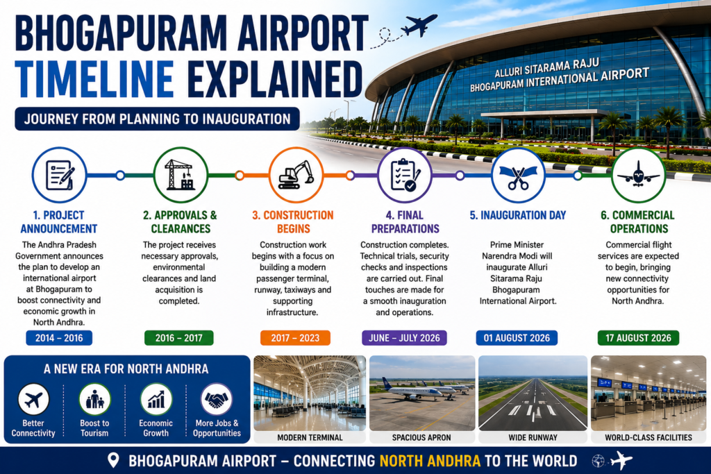 Bhogapuram Airport timeline