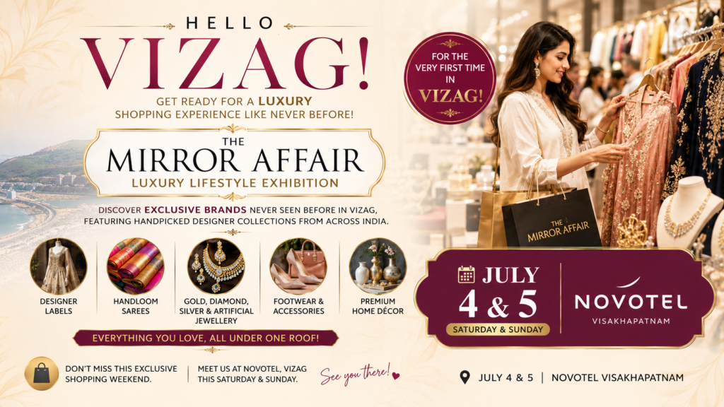 Visitors shopping at The Mirror Affair Luxury Lifestyle Exhibition in Vizag at Novotel.