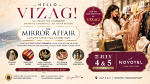Visitors shopping at The Mirror Affair Luxury Lifestyle Exhibition in Vizag at Novotel.