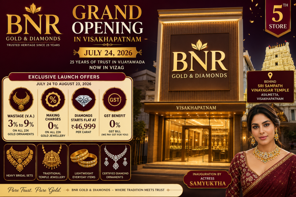 BNR Gold & Diamonds Grand Opening in Vizag showroom