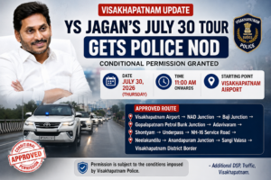 YS Jagan receives conditional police permission for July 30 Srikakulam tour from Visakhapatnam