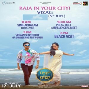 Raja The Raja movie team promotional visit in Vizag