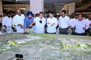 Nara Lokesh inspects Bhogapuram Alluri Sitarama Raju International Airport before inauguration
