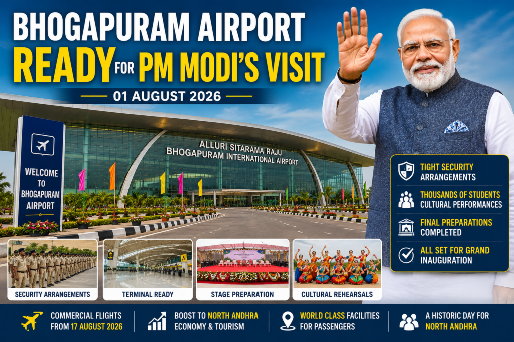 Bhogapuram Airport ready for PM Modi visit