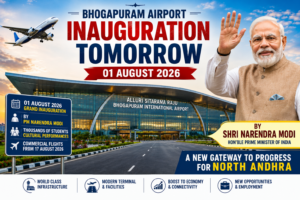 Bhogapuram Airport inauguration tomorrow by Prime Minister Narendra Modi
