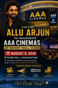Allu Arjun inaugurating AAA Cinemas at Inorbit Mall Vizag