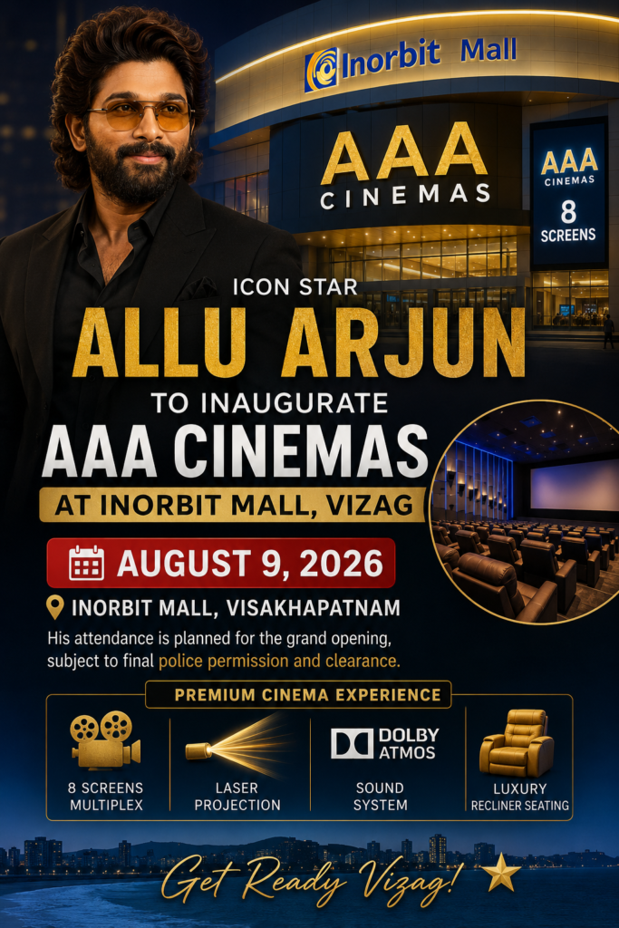 Allu Arjun inaugurating AAA Cinemas at Inorbit Mall Vizag