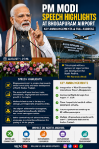 PM Modi addressing gathering at Bhogapuram Airport inauguration