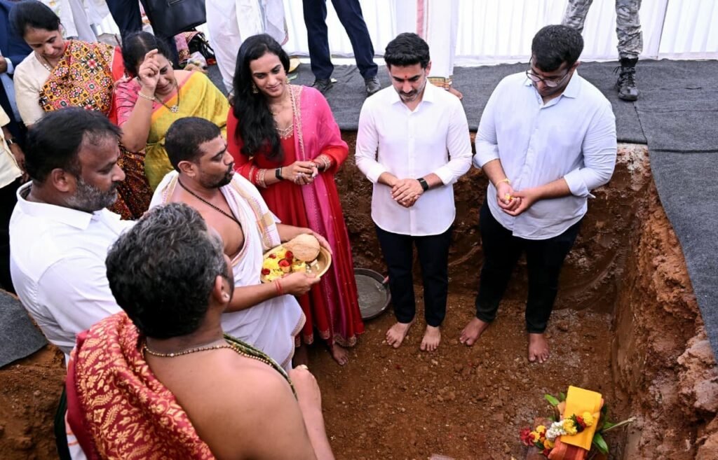 Nara Lokesh lays foundation stone for PV Sindhu Centre for Sports Excellence in Visakhapatnam