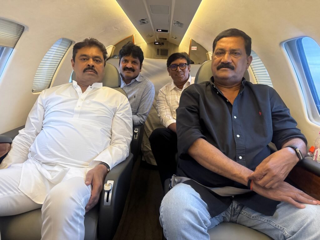 Special flight carrying AP leaders lands at Bhogapuram International Airport.