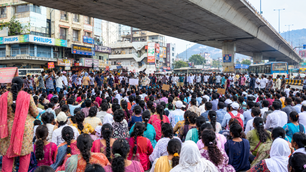 SGSW employees protest at RTC Complex in Vizag