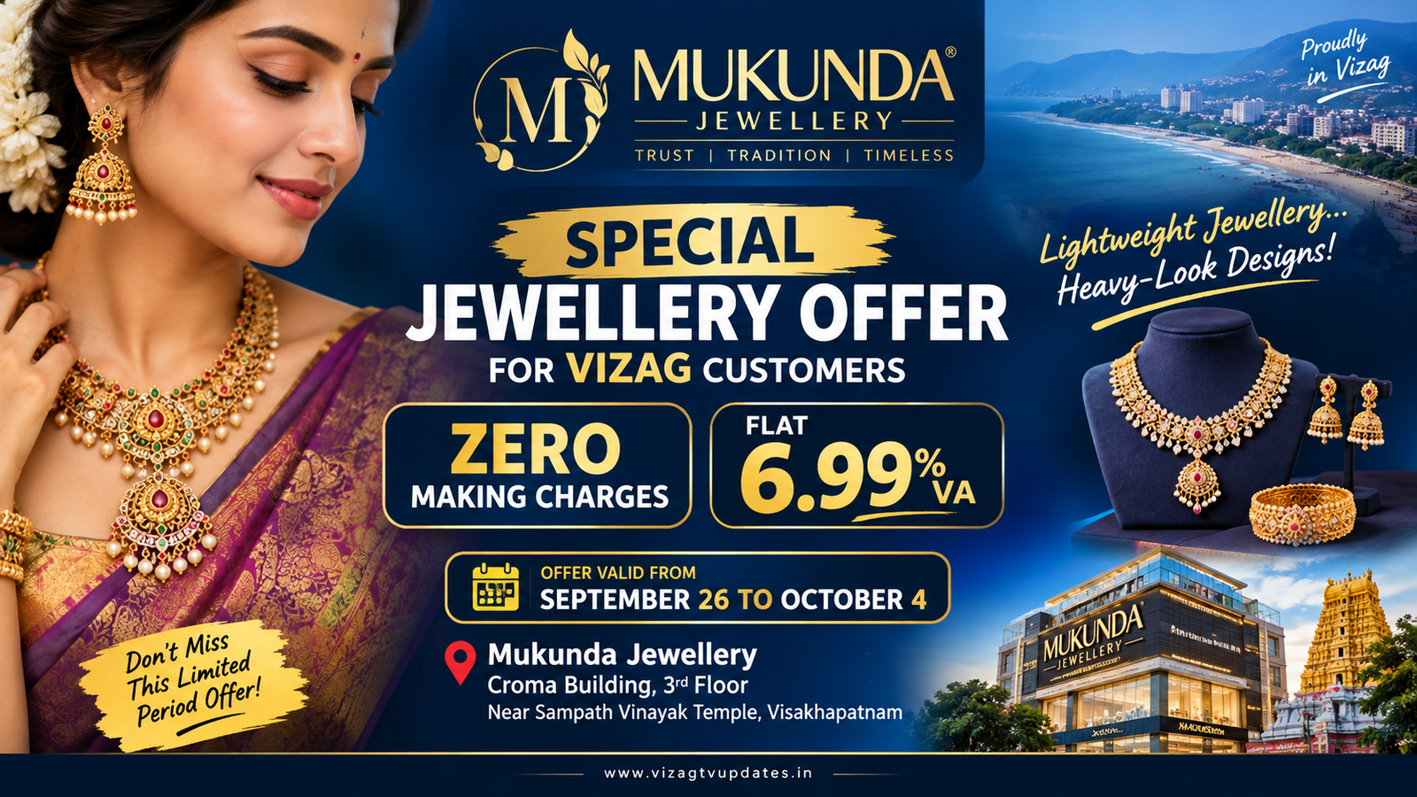Mukunda Jewellery special offer in Vizag