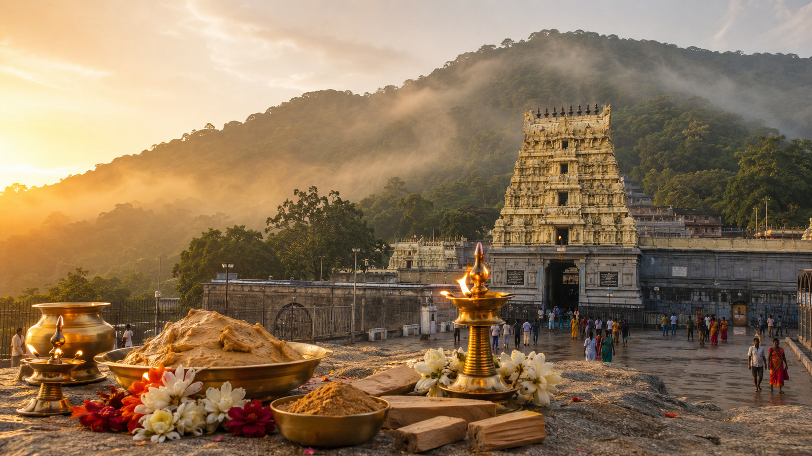 Simhachalam Temple Sri Varaha Lakshmi Narasimha Swamy special Chandana Samarpana