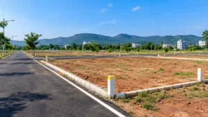 Illustrative view of a residential open plot advertised for sale in Geddapeta near Thagarapuvalasa, Vizag.