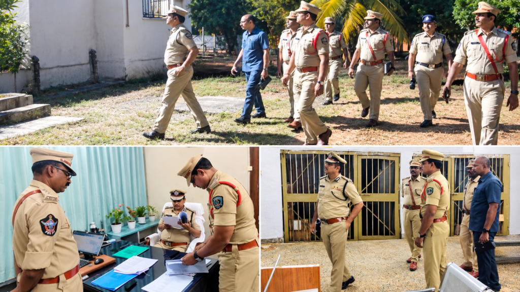 Vizag CP Shankhabrata Bagchi inspects Steel Plant Police Station
